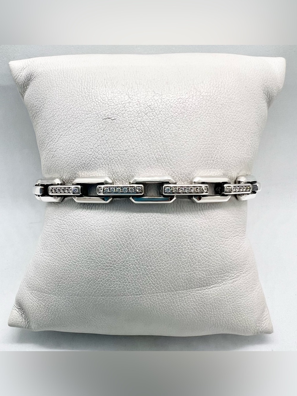 David Yurman Stax Link Bracelet with Pavé Diamonds - Picture 7 of 14